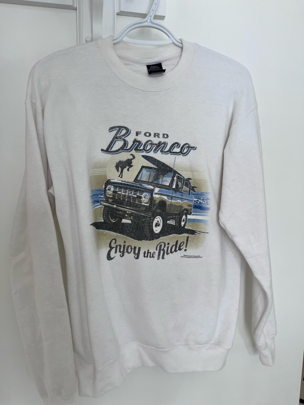 Ford Bronco Crewneck Sweater - White